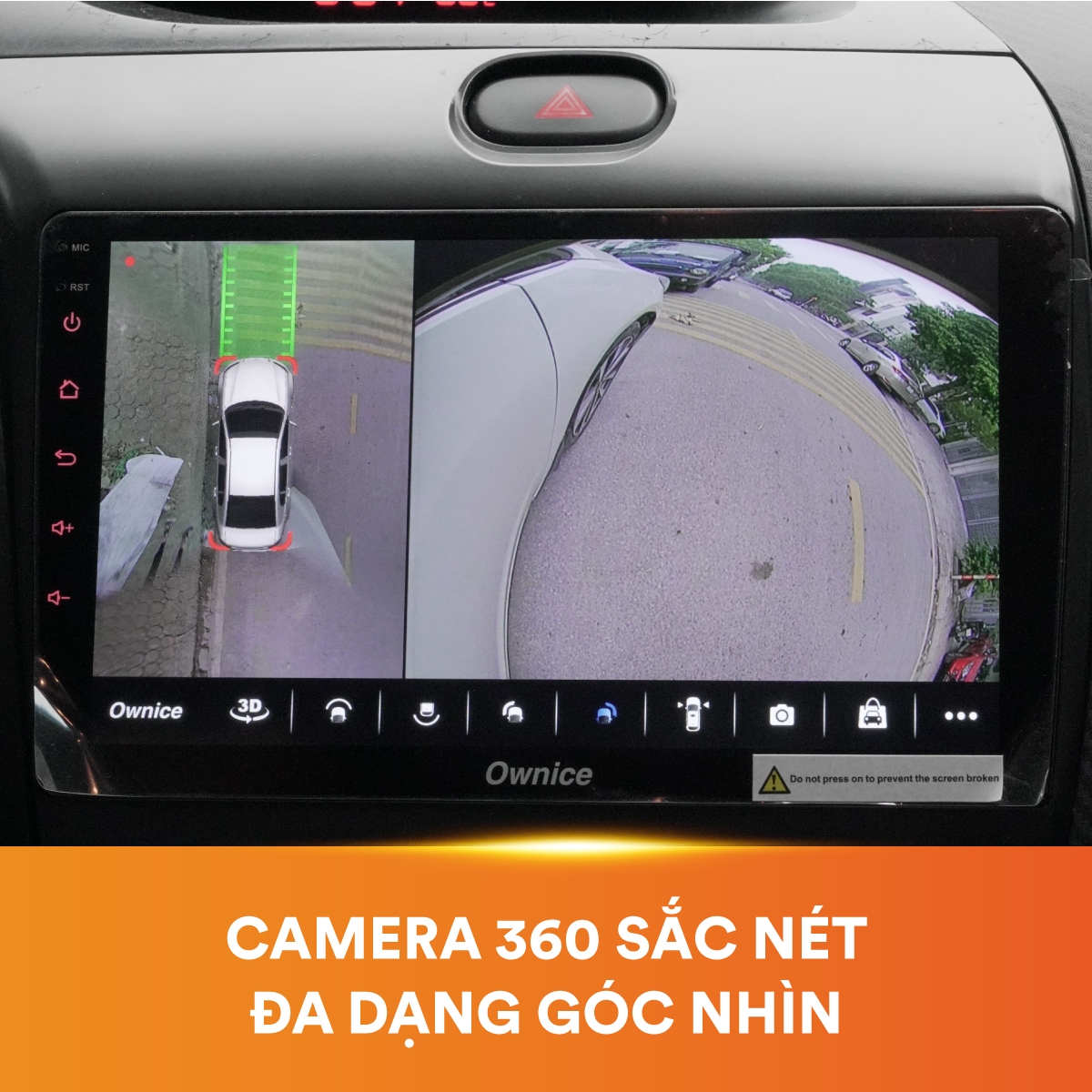 MÀN HÌNH ANDROID LIỀN CAM 360 OWNICE C970M-S